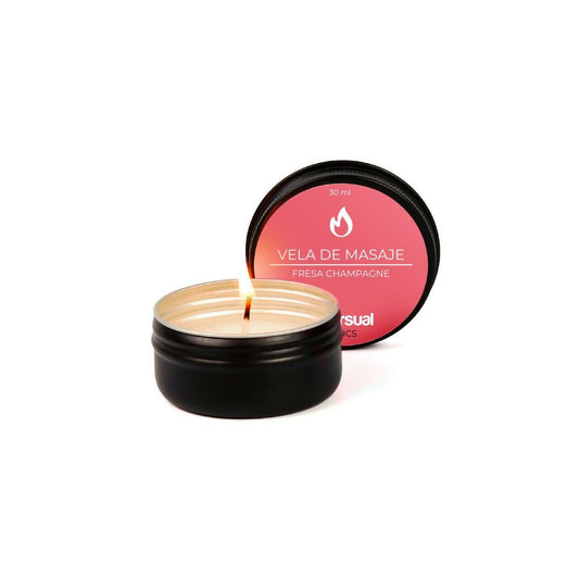 Lumânare de masaj Diversual Căpșuni Șampanie 30 ml
