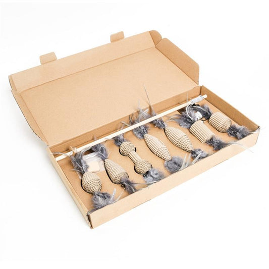 Entertaining Seven-Piece Cat Toy Set-0